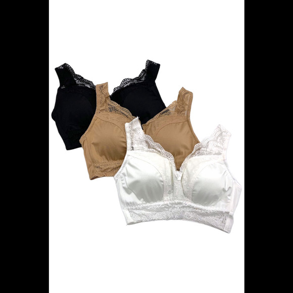 3 Reggiseni Pin-up Rhonda Shear Mesh Dot 514-144 – Con Imbottitura Rimovibile – Taglia L, Colori Jeweltones